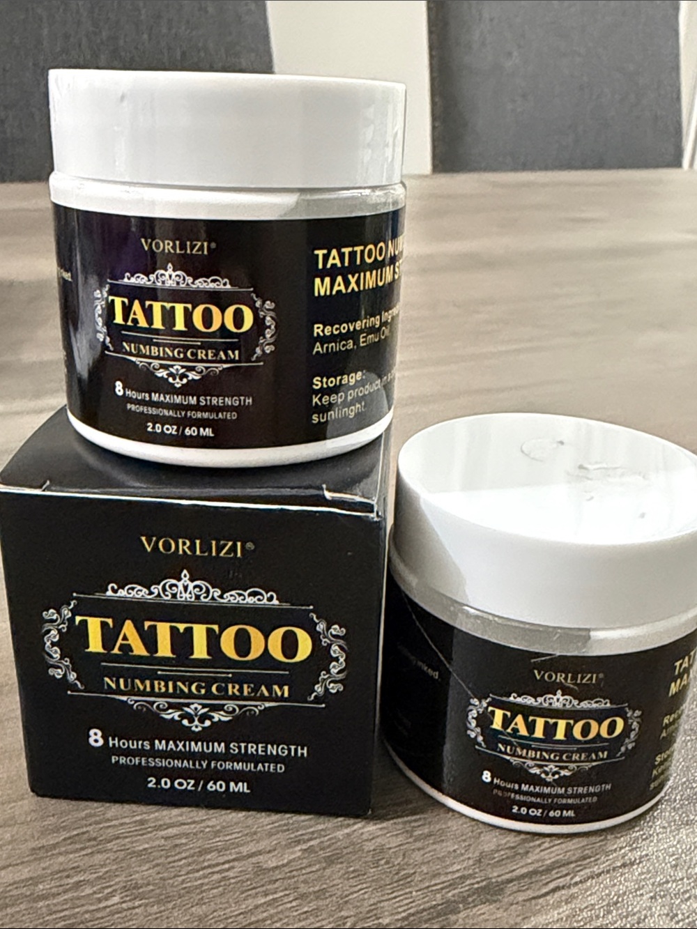 Tattoo Numbing Cream, 8 Hour Max Strength, 2 Pack! RV:$44!